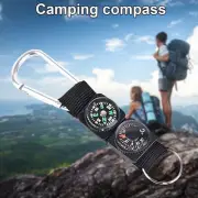 Survival Belt with Compass Thermometer Carabiner and Keyring for Outdoor