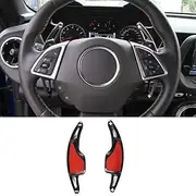 Car Steering Wheel Shift Paddles for C&orvette C7 2014-2019 Aluminum Alloy Car Steering Wheel Shift Paddle Extension Shifter DSG Sticker Styling HTEOPOEKFR(Black)