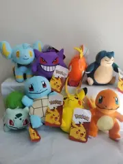 Pokemon Pikachu Snorlax Squirtle Gengar Magikarp Plush Stuffed Animal 6" Toy New