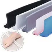 Silicone Shower Barrier Bathroom Water Stopper Water Barrier Retaining Strip Dry And Wet Separation Door Sealing Strip Ncs Gray 100cm