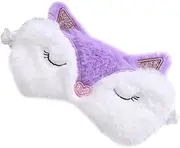 HAWILLOSCH 1Pc Plush Eye Shade Mask for Sleeping Fashionable Lightproof Eye Cover Cute Fox Design for Travel Relaxation Comfortable Sleep Blindfold for All Light Sensitivity