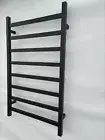 BLACK MATT black Non Heated Towel Rail rack square AU standard 620 mm wide 8 bar