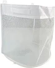 Bath Toy Organizer, Quick Drying Mesh Basket, /9.65x9.06x10.63 Inches Mold Resistant Storage Net, Large Capacity Design, with Strong Suction Hooks, White 1 Pack for Shower Bathroom