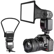 Camera Speedlite Flash Softbox and Reflector Diffuser Kit for DSLR Cameras Flash