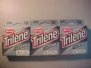 3 SPOOLS BERKLEY TRILENE MICRO ICE 4 LB 330 YDS CLEAR STEEL LINE ICE FISHING