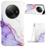 YB Pattern Printing Leather Series-6 For Xiaomi Redmi A3 Case Wallet Phone Cover with Shoulder Strap