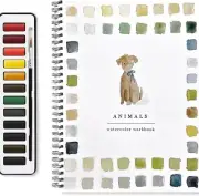 Watercolor Workbook,Bird Watercolor Workbook for Beginner,Watercolor in 12 Color