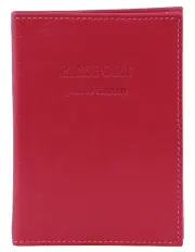 [PIERRE CARDIN] Leather Passport Wallet Cover in Fuchsia