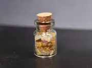 Multicolor Raw Opal Pieces, Tiny Miniature Jar with Rainbow Gemstone, Stone Gift