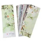 30pcs/box Creative Chinese Style Paper Bookmarks Painting Cards Retro Beautiful Boxed Bookmark Commemorative Gifts