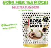 Tropical Fields Boba Milk Tea Mochi 60 Count 31.8 Oz. Large Bag Indiv. Wrapped