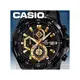 CASIO 時計屋 卡西歐手錶 EFR-539BK-1A 男錶 石英錶 不鏽鋼錶帶 黑 碼錶 日期 防水 保固一年