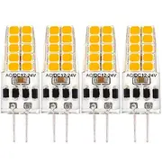 G4 LED Bulb 3W Equivalent to 20W-25W T3 JC Type Bi-Pin G4 Base Halogen Bulb AC/DC 12V Warm White 3000K G4 Light Bulb for Puck Light RV Under Counter Kitchen Li