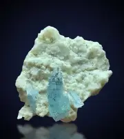 Blue Aquamarine Crystal inside Tourmaline Spry Frm Shigar Mine Skardu ~ 145 Gram