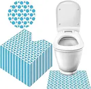 100 Pcs Disposable Toilet Commode Mat U Shaped Deodorizing Toilet Mats Non Slip Potty Training Bathroom Mats Floor Protector from Urine Incontinence Pads for Home Bathroom Floor