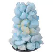 Quartz Stone Candle Holder Blue Indoor Home Decor Tabletop Decoration