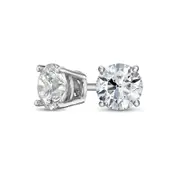 0.38 CT. T.W. Diamond Solitaire Stud Earrings in 14K White Gold (J/I1)