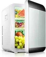 13.5L Mini Fridge for Bedrooms Portable Drinks Cooler Chiller Small Makeup Skincare Refrigerators Food Heater & Beverage Cooler Low Noise for Bedroom, Office, Car & Cosmetics (Color : LCD)