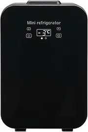10L Temp Display Temp Control Compact Small Milk cooler Mini Fridge for coffee machine Car refrigerator(Black)