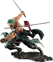 Roronoa Zoro PVC Action Figure One Piece World Figure Anime Model Figure Zoro Three Swords Style for Hobbyist's Collection (Green)