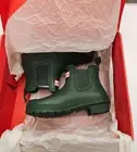 Hunter Women's Commando Chelsea Boots - Dark Olive - US 5 - Damaged Box