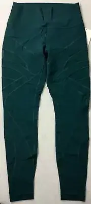 Lululemon Wunder Under HR Tight *MESH Design Luxtreme RYEM Green LW5BGXS Size 8