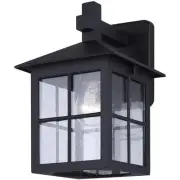 Canarm Lighting IOL696BK Dom 1 Light 11.5 inch Sand Black Outdoor Wall Lantern