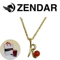 在飛比找博客來優惠-【ZENDAR】頂級天然沙丁紅珊瑚圓珠3-3.5mm字母金色