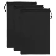 Ski Goggle Bag, 3 Pack Microfiber Snow Goggles Case Sleeve, Black