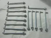 12" Chain Link Gate J-BOLT HINGE: 5/8" pin Threaded J-Bolt Post Hinges (14pcs)