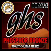 GHS 615 Phosphor Bronze 12-string Acoustic Guitar Strings Light .011-.048