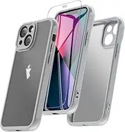Cum2giff for iPhone 13 Mini Case, iPhone 13 Mini Phone Case with Screen Protector, Matte Shockproof Military Protective with Camera Protection Robust Cover Case for iPhone 13Mini 5.4",Gray