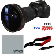 HD 240° FISHEYE LENS + MACRO LENS +NEOPRENE STRAP FOR CANON EOS REBEL T8 T8I
