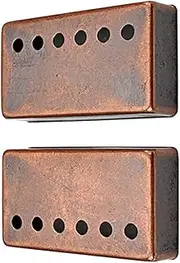 Yardwe 2pcs Wearable Metal Pickup Covers for Electric Guitar Durable Heat Dissipation Design with Breathing Smooth Surface for Easy Installation and Maintenance Compatible with Humbucker