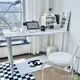 ikea ins風 桌子 電腦桌 書桌 簡約書桌 租房 宜傢衕款白色電腦桌 傢用桌