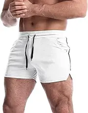 [EVERWORTH] Men's 5 Inch Inseam Workout Shorts Athletic Gym Shorts Bodybuilding Short Shorts Casual Running Shorts