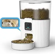 AraSyleon 3L Smart WiFi Pet Feeder with Camera - Interactive Automatic Cat & Dog Food Dispenser with 1080P HD Camera, Night Vision & Two-Way Audio
