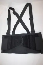 New LUMBAR Support/Lower Back Support Brace Belt, Black, Adult Size M-B91