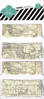 Heidi Swapp, Paper Ribbon, Destinations, Fringe, Embellishments, Trimmings, Map