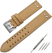 [BCMCBV] Genuine Leather Watchbands 20/22mm Band For Hamilton Khaki Field Watch H760250 H77616533 Watchband Watch Strap Button Buckle