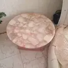 Rose Quartz Stone Coffee & Tea Table Top Gemstone Housewarming Furniture Decors