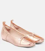 [Simone Rocha] Simone Rocha Classic pleated leather ballet flats AU 9 beige