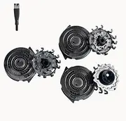 HQ9 Replacement Blades Compatible With Philips HQ9090 HQ9080 HQ9070 Electric Shavers, Premium Replacement Heads for Head Shaving Razors, 3-Pack, 1 Brush