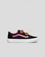 [Vans] Vans Girls' Old Skool V Shoes in Leopard Pop Black Size 01 01 Leopard Pop Black