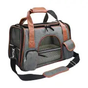 PU Handle Lockable Dog Carrier