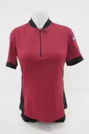NEW Assos Women's UMA GTC Cycling Jersey C2 Bolgheri Red Size Medium 1/4 Zip