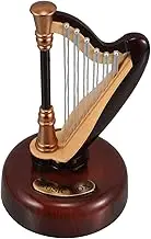 LIFKICH Artistic Harp Music Box Classic Lyre Ornament Musical Instrument String Mini Music Box Toy Harp for Boys and Girls for Birthday Wedding Graduation Home Decor