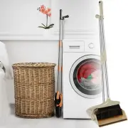 Long Handled Dustpan and Brush Foldable Standing Dustpan and Brush Set GoUyl