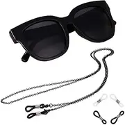 [Xiang Ru] Stainless Steel Cord Neck String Glasses Chain Eyeglass Sunglass Spectacles Chain Holder Strap with Anti-slip Rings