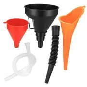 3 Pcs Automotive Funnels Set, Wide Mouth Fuel Funnels, Plastic Long Neck Oil